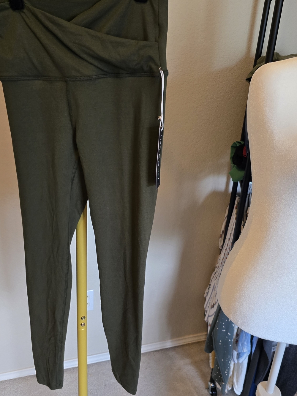 Olive Green High-Waist Leggings